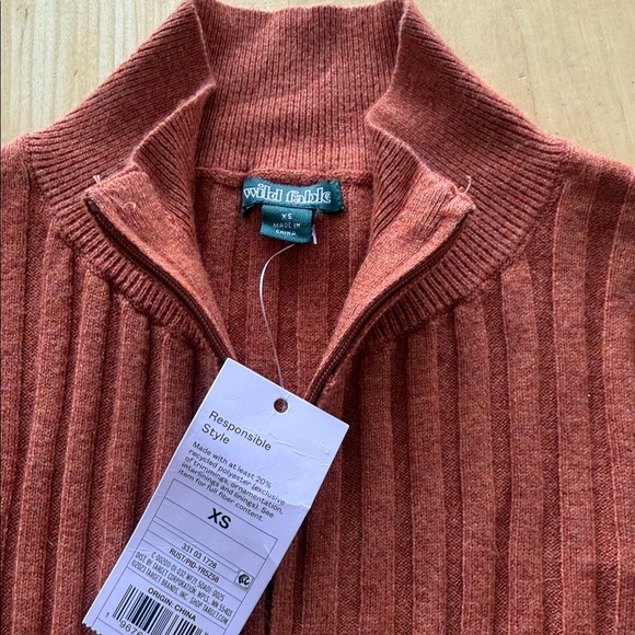 Wild Fable Rust Ribbed Cardigan - Picture 2 of 4